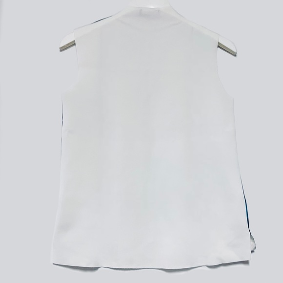 Zara Scuba Neoprene Graphic Print Top Sleeveless Mock Neck Small Colorful - Picture 4 of 10